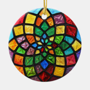 Décoration En Céramique Motif en verre de Noël