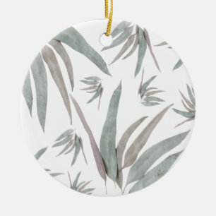 Décoration En Céramique Motif Feuille de l'Eucalyptus