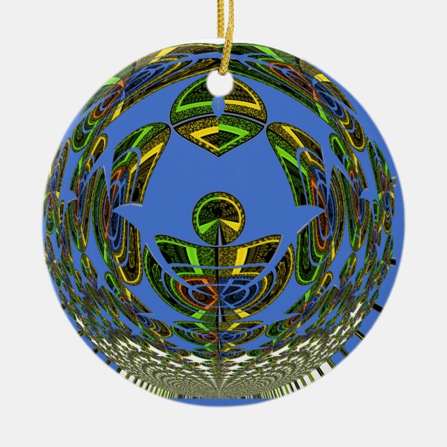 Décoration En Céramique Motif moderne vintage (Devant)