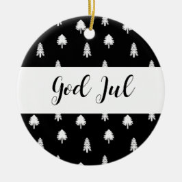 Décoration En Céramique Motif noir scandinave Dieu Jul Noël