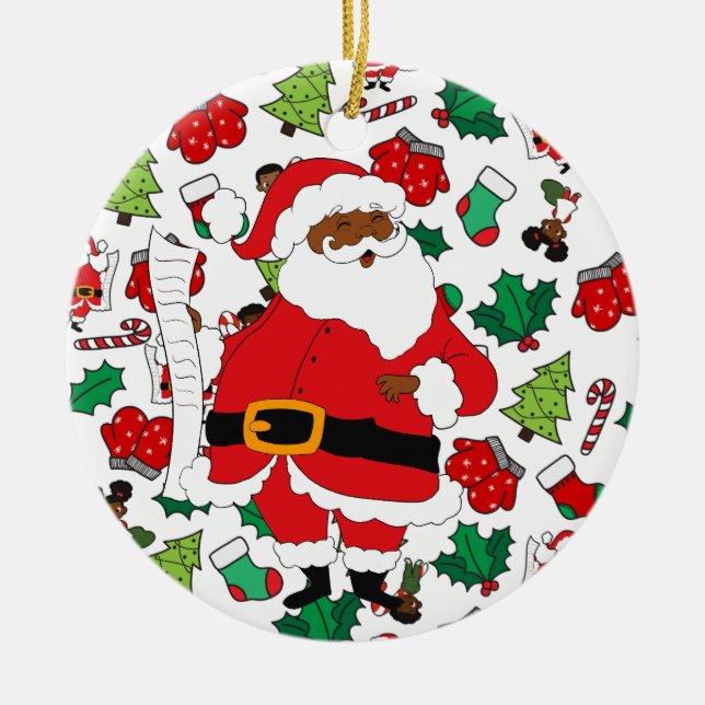 Décoration En Céramique Motif Père Noël (Devant)
