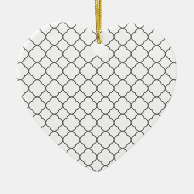 Décoration En Céramique Motif Quatrefoil classique (Devant)