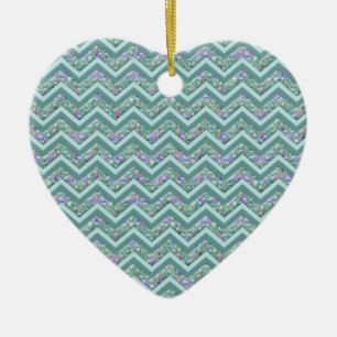 Décoration En Céramique Motif Rainbow Foil ZigZag
