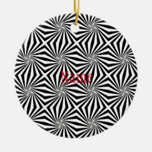 Décoration En Céramique Motif rayonnant noir et blanc Thunder_Cove