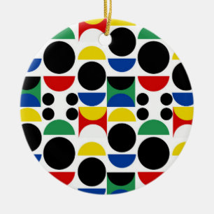 Décoration En Céramique Motif scandinave du Bauhaus du milieu du siècle