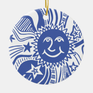 Décoration En Céramique Motif Sun personnalisé