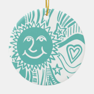 Décoration En Céramique Motif Sun personnalisé