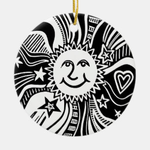 Décoration En Céramique Motif Sun personnalisé
