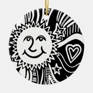 Décoration En Céramique Motif Sun personnalisé