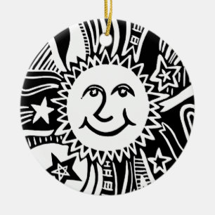 Décoration En Céramique Motif Sun personnalisé