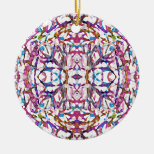 Décoration En Céramique Motif symétrique rose