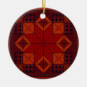 Décoration En Céramique Motif traditionnel Palestine broderie tatreez