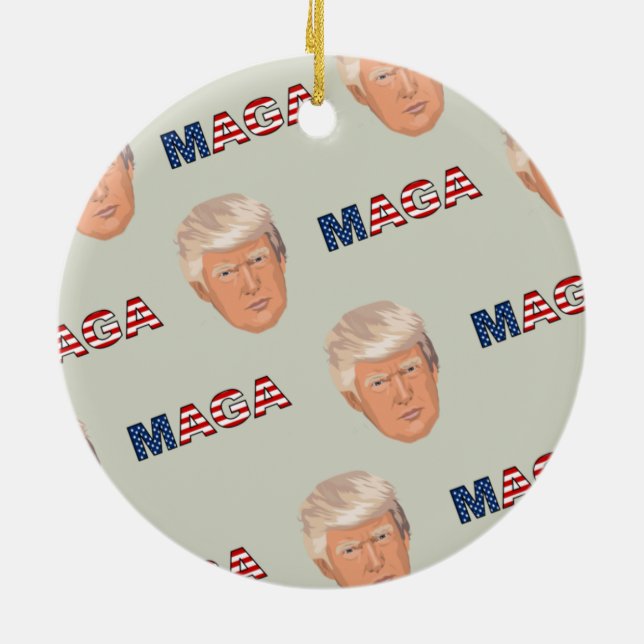 Décoration En Céramique Motif Trump MAGA (Dos)
