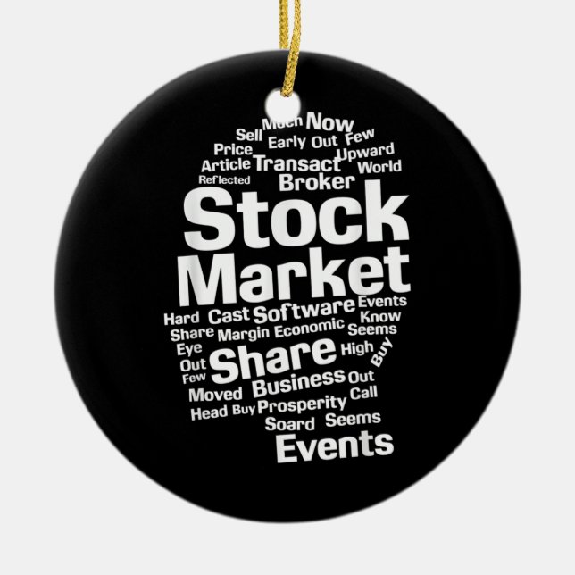 Décoration En Céramique Mots Stocks investisseurs (Devant)