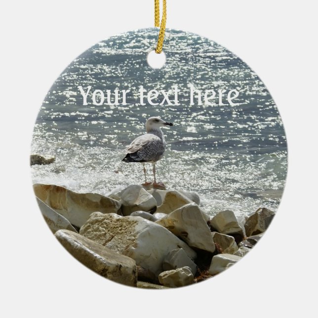 Décoration En Céramique Mouette et mer (Devant)
