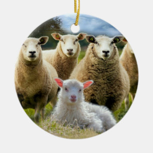 Décoration En Céramique Mouton d'agneau de bébé