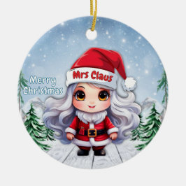 Décoration En Céramique Mrs Santa Claus 🤶🎄