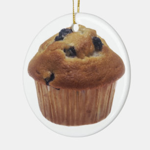 Décoration En Céramique Muffin aux bleuets