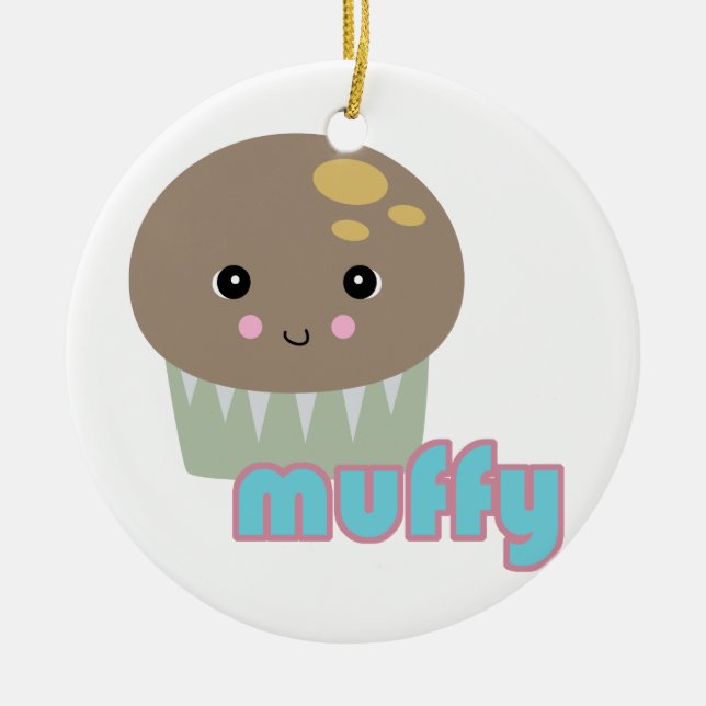 Décoration En Céramique muffin kawaii (Devant)