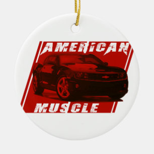 Décoration En Céramique Muscle américain Camaro rouge