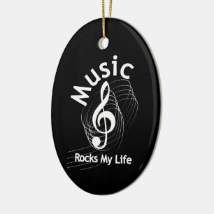 Décoration En Céramique Music Rocks My Life
