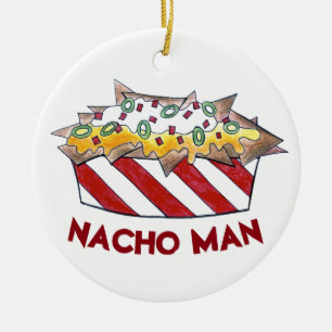 Décoration En Céramique Nacho Man Funny Foodie Ballpark Fromage Nachos