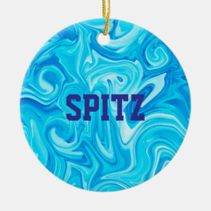 Décoration En Céramique Nage Sports Nage Bleu Art
