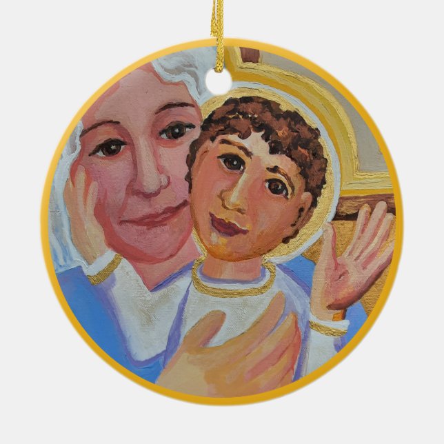 Décoration En Céramique Nativité Art Noël (Dos)