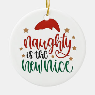 Décoration En Céramique Naughty est le New Nice Funny Christmas Père Noël