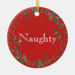 Décoration En Céramique Naughty ou Nice Noël