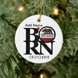 Décoration En Céramique NÉ Père Noël Barbara California Custizable