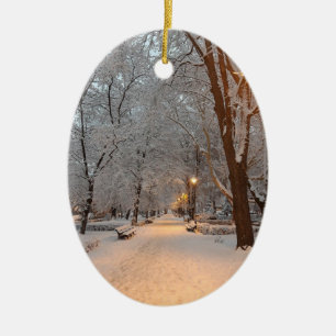Décoration En Céramique Neige dans le parc Sibiu