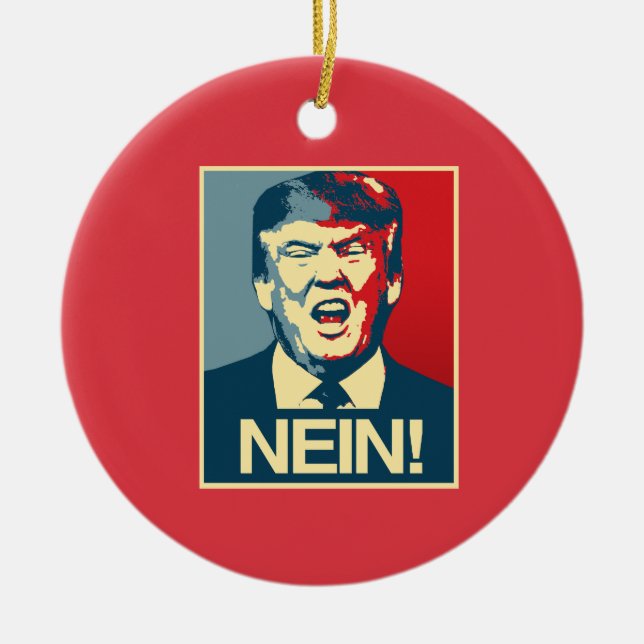 Décoration En Céramique NEIN - Poster anti-Trump - Anti-Trump - (Devant)