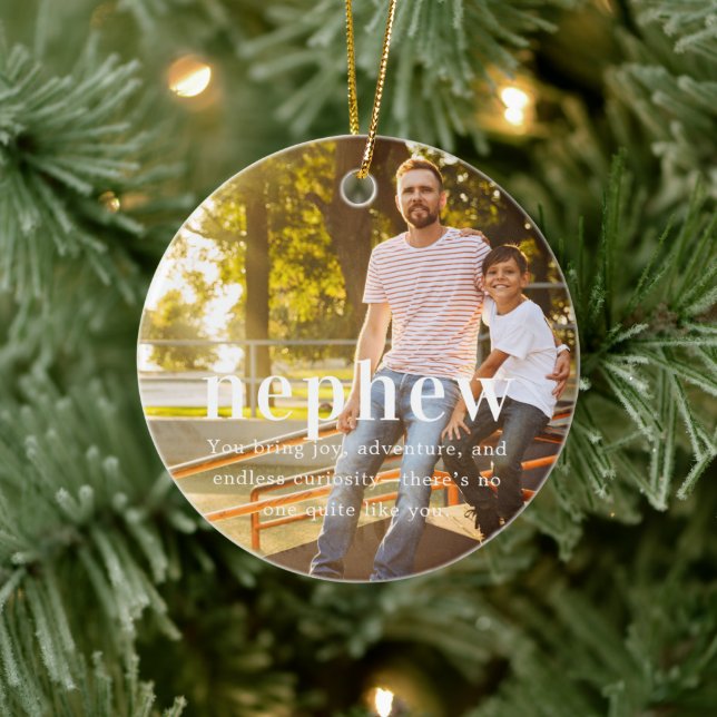 Décoration En Céramique Nephew | Sentiments photo Keepsaké Noël (Arbre)