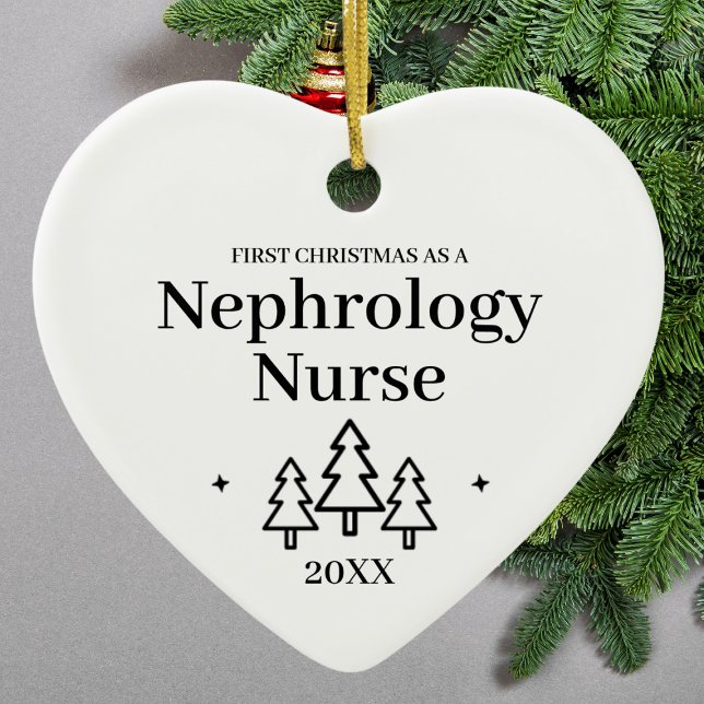 Décoration En Céramique Nephrology Nurse Nouvel emploi Noël (Nephrology Nurse New Job Christmas Ceramic Ornament
)