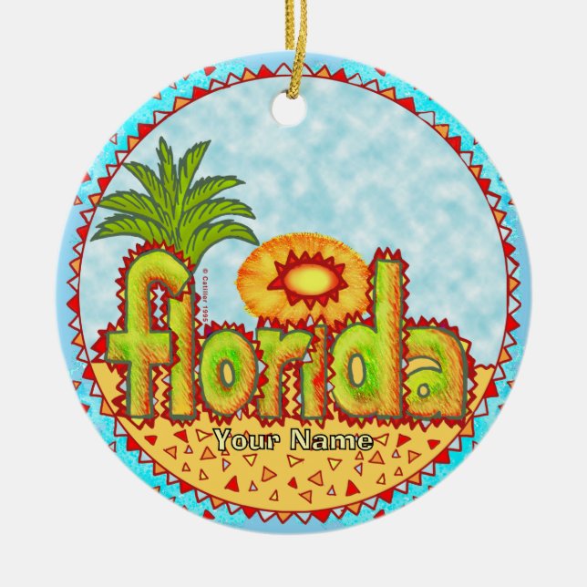 Décoration En Céramique New Florida Sun (Devant)