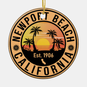Décoration En Céramique Newport Beach California Vintage Souvenirs