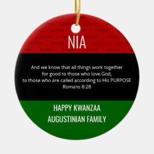 Décoration En Céramique NIA Objectif Kwanzaa