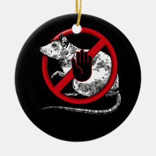 Décoration En Céramique No Rat Sign Stop Snitching Pest Control Novo Cool