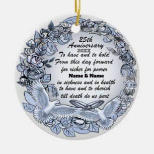 Décoration En Céramique Noces d'argent