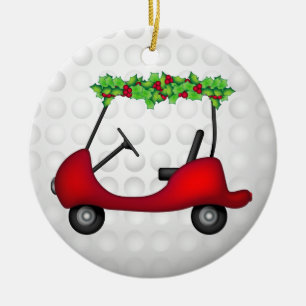 Décoration En Céramique Noël 1 de chariot de golf