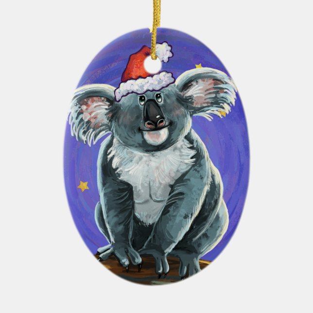 Décoration En Céramique Noël à Koala Bear (Devant)