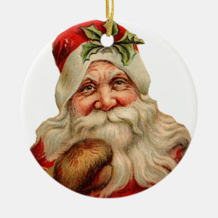 Décoration En Céramique Noël à l'ancienne, Père Noël
