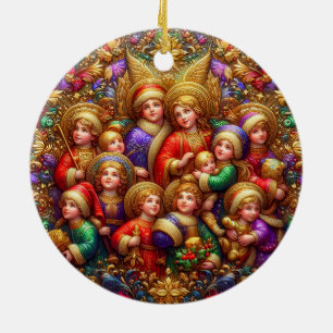 Décoration En Céramique NOËL ~ Adorer les enfants 19e siècle ~