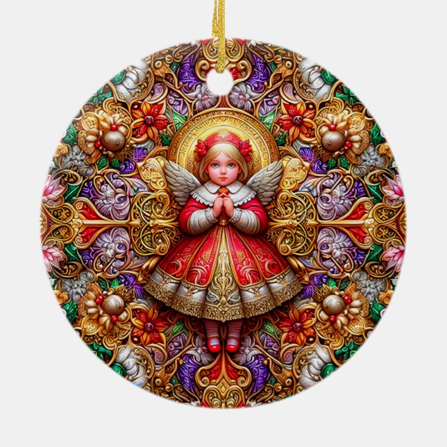 Décoration En Céramique NOËL ~ Angel 19e siècle ~ (Dos)