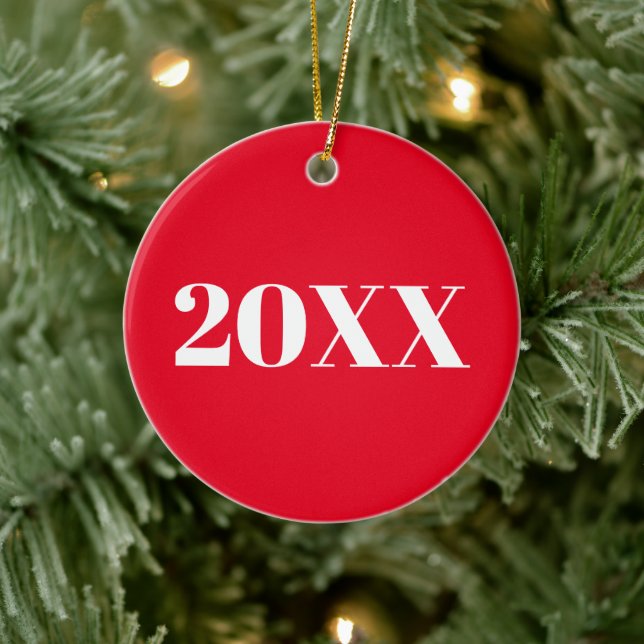 Décoration En Céramique Noël année de fête rouge (Arbre)
