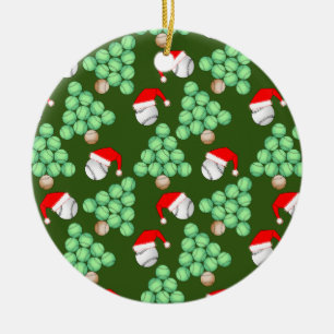 Décoration En Céramique Noël Arbre Baseball Chapeaux de Père Noël