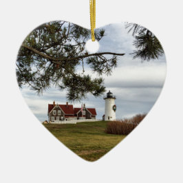 Décoration En Céramique Noël aux cadeaux de Cape Cod de phare de Nobska