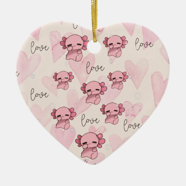 Décoration En Céramique Noël axolotl (Devant)