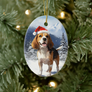Décoration En Céramique Noël beagle